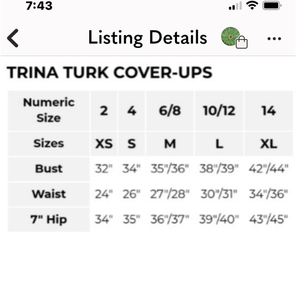 Pretty Palm Springs Trina Turk Classic Bright Colorful Retro Patter Tunic Top M - Picture 5 of 10